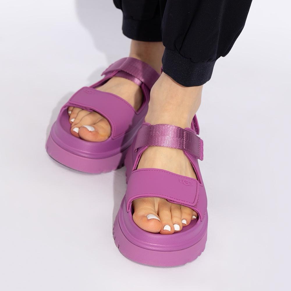 UGG Women's Golden Glow Purple Platform Sandals Size 7